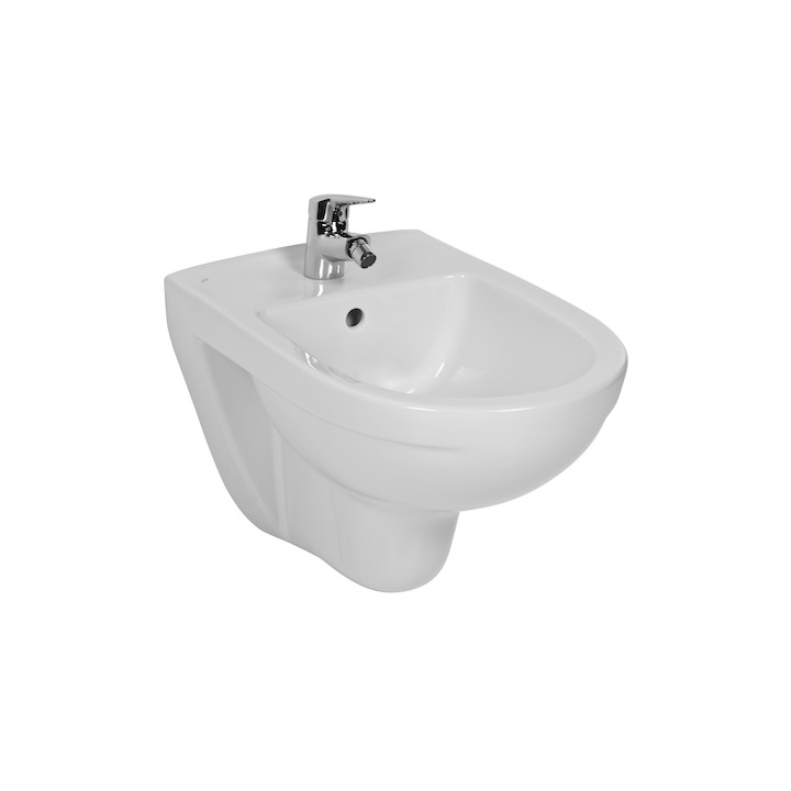 Зображення з  JIKA Lyra Plus, bidet závěsný 53x36 cm s otvorem pro baterii, bez postranních otvorů přívod vody H8303810003021 bílý