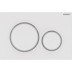 Obrázek GEBERIT Ovládací tlačítko Geberit Sigma20, pro 2 množství splachování Deska a ovládací tlačítko: lakování bílé matné, s povrchovou úpravou easy-to-clean Designové kroužky: leskle pochromované #115.882.JT.1